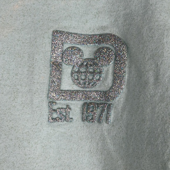 Disney Parks Light Green with Gray Sparkle Disneyworld Spirit Jersey Size Small - Picture 5 of 11